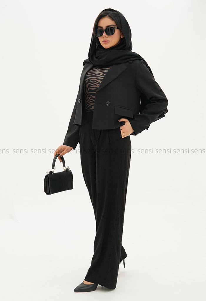 شلوار کمر کج لینن ایتالیایی کد1005391